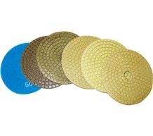China Best Professional Wet Quartz Engineered Stone Diamond Polishing Pads 100mm