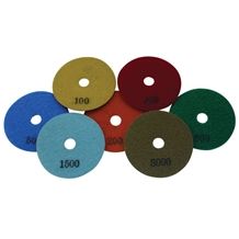 China Best Professional Wet Quartz Engineered Stone Diamond Polishing Pads 100mm