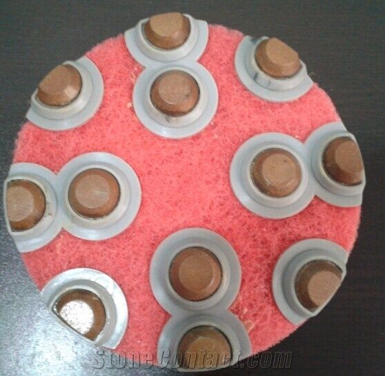 Fiber Pads with Diamond Dot Segment for Concrete Floor