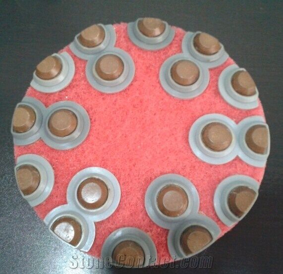 Fiber Pads with Diamond Dot Segment for Concrete Floor