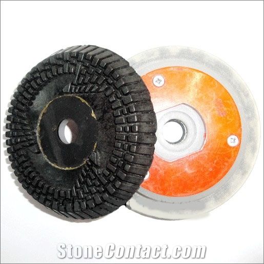 Multi Edge Discs with Snail-Lock for Bullnose Profile for In-Line Polishing Machines