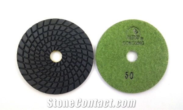 Premium Wet Diamond Polishing Pads with Black Dongsing Logo for Granite, Marble