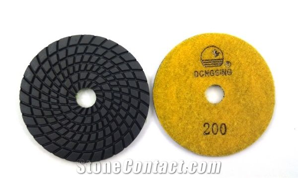 Premium Wet Diamond Polishing Pads with Black Dongsing Logo for Granite, Marble