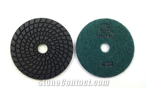 Premium Wet Diamond Polishing Pads with Black Dongsing Logo for Granite, Marble