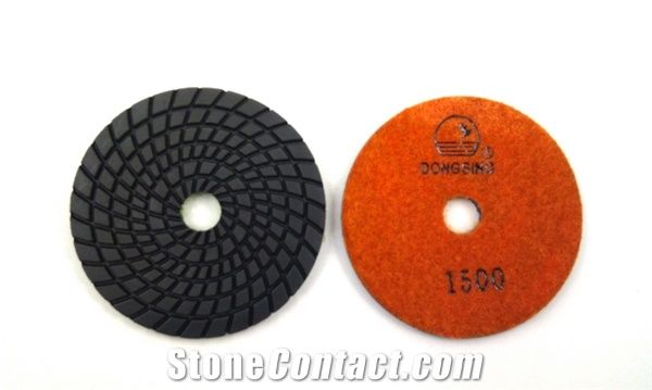 Premium Wet Diamond Polishing Pads with Black Dongsing Logo for Granite, Marble