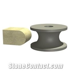 Shape V - Full Bullnose Sintered Router Bits for Portable Profile Machines