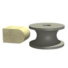 Shape V - Full Bullnose Sintered Router Bits for Portable Profile Machines
