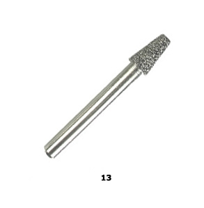 Vacuum Brazed Diamond Burs #13 - Small Cone with Flat Tip