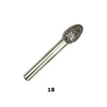 Vacuum Brazed Diamond Burs #18 - Football Shaped