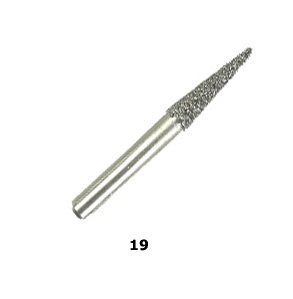 Vacuum Brazed Diamond Burs #19 - Small Tapered
