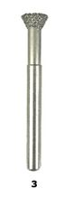 Vacuum Brazed Diamond Burs #3 - Inverted Cone
