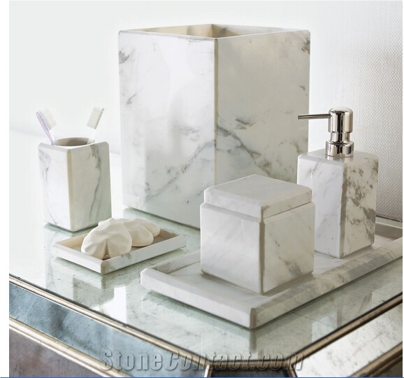 Soap Dispenser Toothbrush Holder Waste Basket