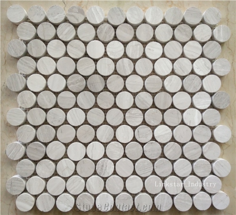 Natural Round Stone Mosaic Art Tiles