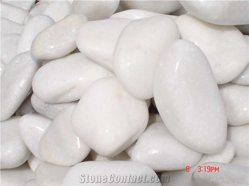 White Thassos Pebbles