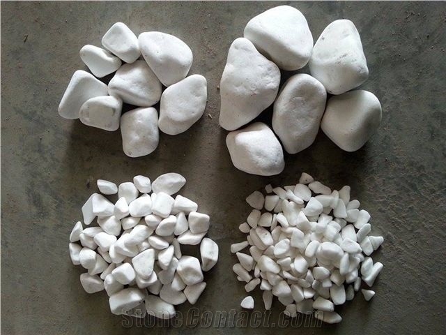 White Thassos Pebbles