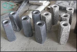 Black/Grey Polished Square Vases Tombstone & Monument Vase