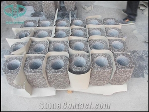 Black/Grey Polished Square Vases Tombstone & Monument Vase