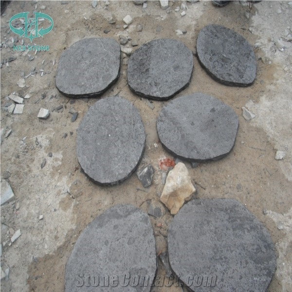 Blue Limestone Random Flagstones, Irregular Flagstones, Blue Limestone Flagstone Patio, Flagstone Courtyard
