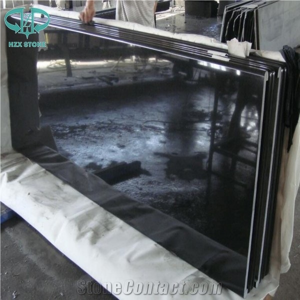 Chinese Absolute Black Granite Countertops,Pure Black Granite Slabs,Black Granite Tiles,Kitchen Countertops,Kitchen Island,Bench Tops,Bar Top,Kitchen Worktops