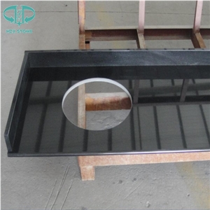 Chinese Absolute Black Granite Kitchen Countertops,Absolute Black Granite Slabs,Black Granite Tiles,Kitchen Island,Bench Tops,Bar Top,Kitchen Worktops with Sinks
