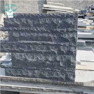 Chinese Blue Limestone Split Face Walling Tiles, Blue Limestone Building Stones,Black Limestone Bricks