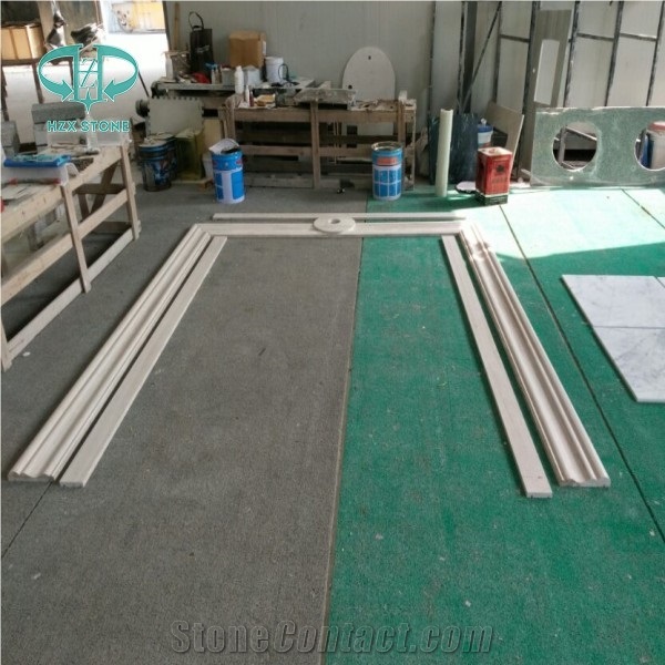 Door Frame / Wooden White Marble Window Frame for Exterior Building Decoration Coral Stone Thresholds,Door Casing,Window Door Surround