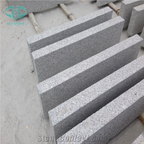 G341 Grey Granite Kerbs, China Grey Granite,China Shandong Laizhou Granite, Steps, Kerbs, Kerbstone, Flamed Grey Granite Kerbstone, Sesame Grey