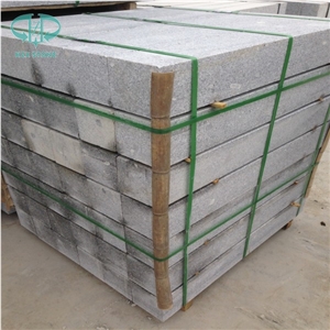 G341 Grey Granite Kerbs, China Grey Granite,China Shandong Laizhou Granite, Steps, Kerbs, Kerbstone, Flamed Grey Granite Kerbstone, Sesame Grey