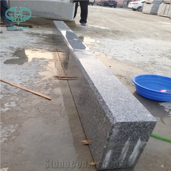 G341 Grey Granite Kerbs, China Grey Granite,China Shandong Laizhou Granite, Steps, Kerbs, Kerbstone, Flamed Grey Granite Kerbstone, Sesame Grey