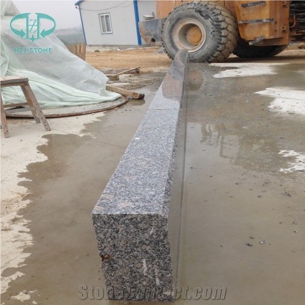 G341 Grey Granite Kerbs, China Grey Granite,China Shandong Laizhou Granite, Steps, Kerbs, Kerbstone, Flamed Grey Granite Kerbstone, Sesame Grey