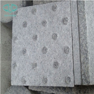 G603 China Silver White Star White Sesame White Bianco Crystal Grantie Flamed Sandblast Tactile Pedestrian Paver Blind Road Paver,Blind Paving Stone