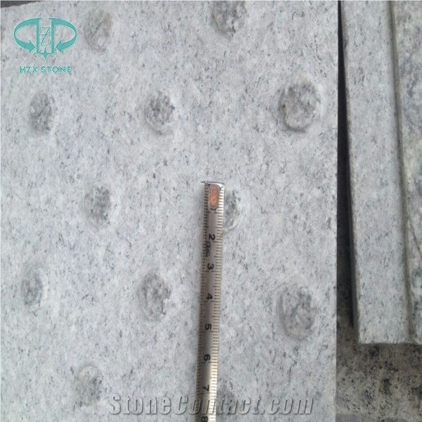 G603 China Silver White Star White Sesame White Bianco Crystal Grantie Flamed Sandblast Tactile Pedestrian Paver Blind Road Paver,Blind Paving Stone