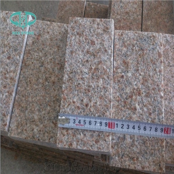 G682 Granite Cube Stone/Rustic Yellow/Pavers/Yellow Granite/Paving Stone ,Rust Granite Cobble Stone for Paving Outside