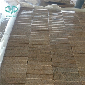 G682 Granite Cube Stone/Rustic Yellow/Pavers/Yellow Granite/Paving Stone ,Rust Granite Cobble Stone for Paving Outside