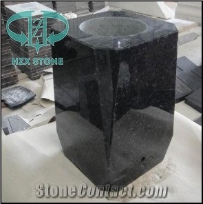Granite Stone Vases, Shanxi Black Granite Vases