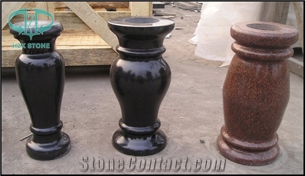 Grey Granite Vase, Urn, Monumental Vases