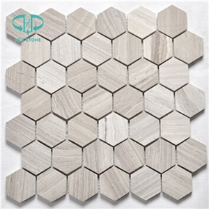 Marble Hexagon Mosaic Flooring Pattern/Walling