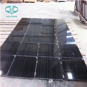 Royal Black Grainy,Black Timber,Black Serpeggiante Wood Marble Slabs & Tiles