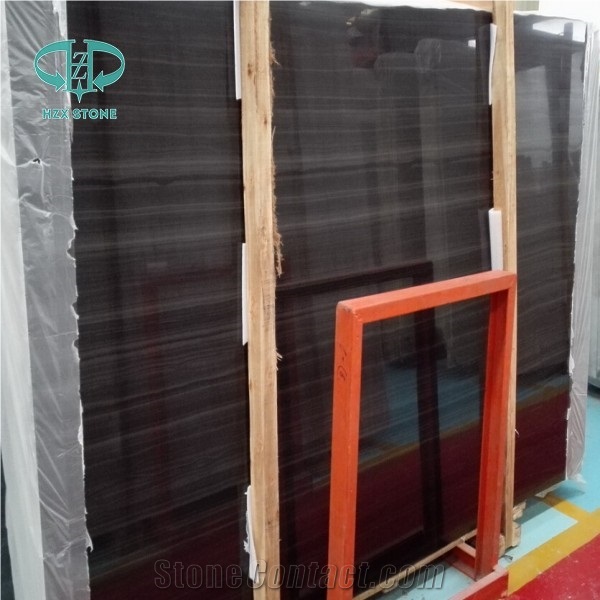 Royal Black Grainy,Black Timber,Black Serpeggiante Wood Marble Slabs & Tiles