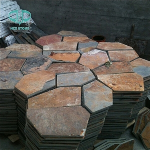 Rustic Slate Floor Tile/Paving/Wall-cladding Culture Stone/Circle