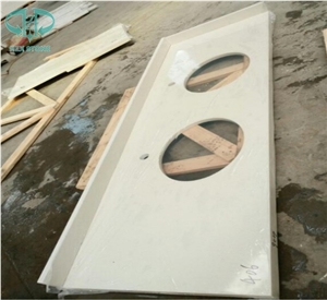 White Quartz Stone, Artificial White Quartz Countertop, White Caesar Quartz,Pure White Artificial Stone for Kitchen Countertops/Work Tops/Kitchen Tops/Kitchen Island Tops/ Quartz Countertops