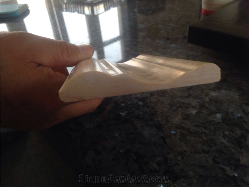 Artificial Beige Marble Linear Trim for Stone Borders