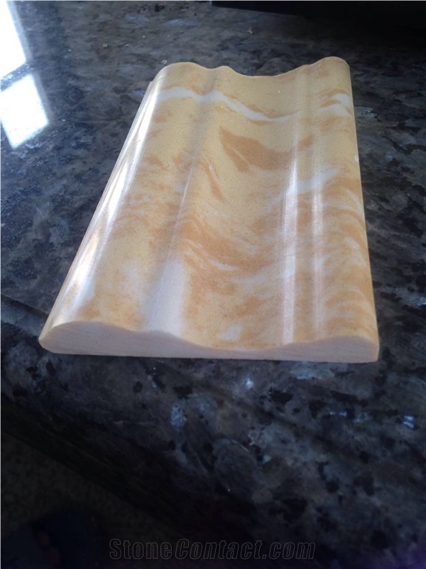 Artificial Beige Marble Linear Trim for Stone Borders
