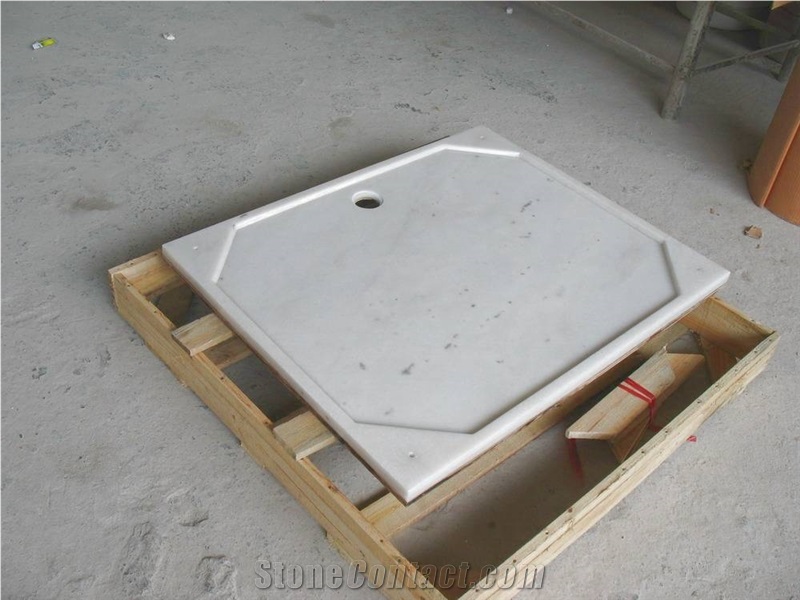 Beige Marble Shower Tray Giallo Atlantide Marble Shower Base for Bathroom