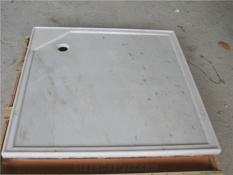 Beige Marble Shower Tray Giallo Atlantide Marble Shower Base for Bathroom