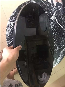 Black Marquina Marble Solid Surface Table Tops for Meeting Work Tops Black Marquina Marble Solid Surface Table Tops for Meeting Work Tops