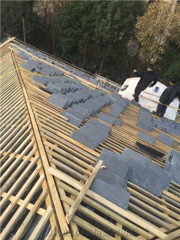 China Grey Roof Slate Tiles,Naturel Surface Slate Roof Tiles
