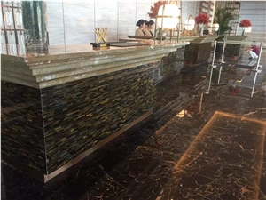 Gemstone Stone Recption Counter Tiger Eye Reception Desk for Hotel