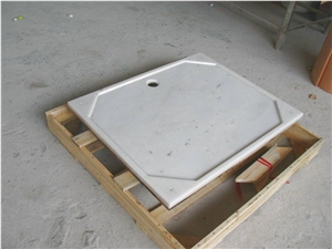 Guangxi White Marble Shower Base for Bathroom