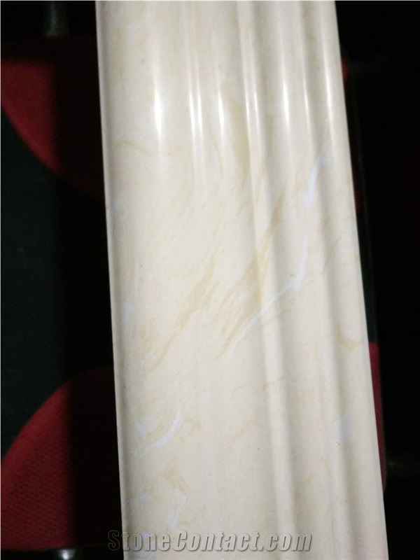 Polished Beige Marble Skirting and Boder Decoration